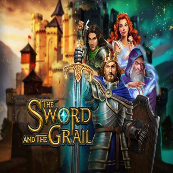 The Sword and the Grail slot logo by Play'n GO at Betrepublic Casino